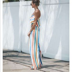 carousel striped jumpsuit from Vici. S